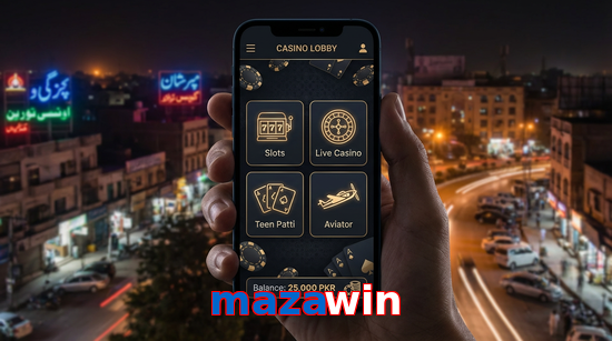 Main screen of Mazawin app page for PK players